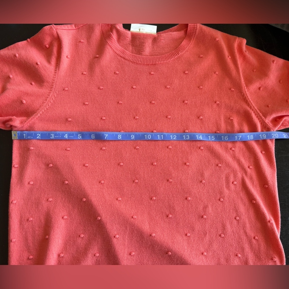 Cream Coral Knit Top | Size Large - Picture 7 of 8